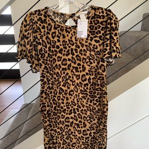 H&M mama maternity leopard dress size M. NWT